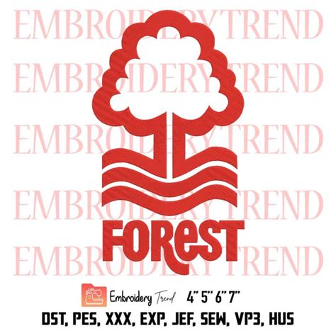 Nottingham Forest FC Logo Embroidery, Football Embroidery, Sport ...