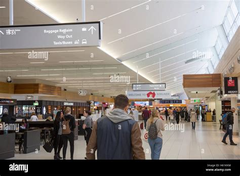 Arrivals Departure hall at Adelaide international airport in South ...