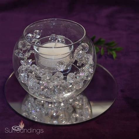 Bubble Crystal Candle Centerpiece Kit Candle Centerpieces Crystal