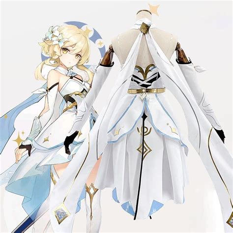 Game Genshin Impact Traveler Aether Lumine Uniform Cosplay Costume