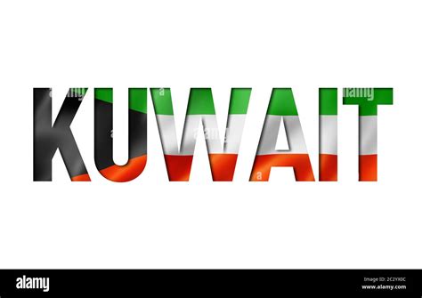 kuwaiti flag text font. kuwait symbol background Stock Photo - Alamy