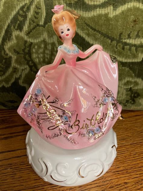 Vintage Josef Originals Happy Birthday Music Box Etsy