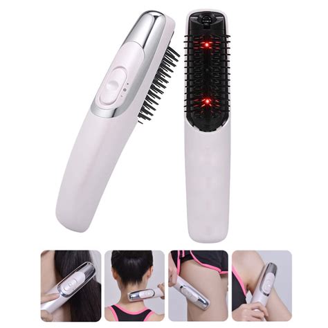 Electric Infrared Hair Brush Comb Laser Treatment Grow Comb Stop Hair Loss Scalp Massage Comb