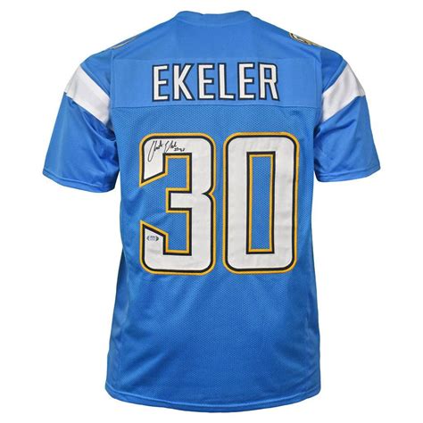 Austin Ekeler Signed Pro-Edition Light Blue Football Jersey (PSA) — RSA