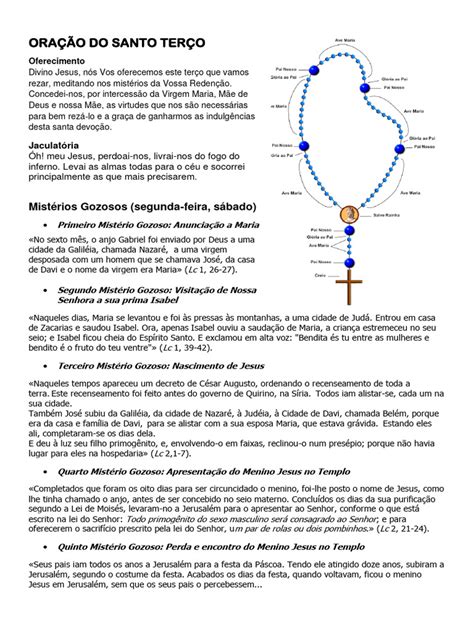 Como Rezar O Santo Terço - Como Rezar o Terço | PDF | Rosário | Maria, mãe de Jesus