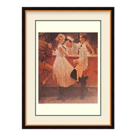 Original Vintage Norman Rockwell Custom Framed Lithograph After The