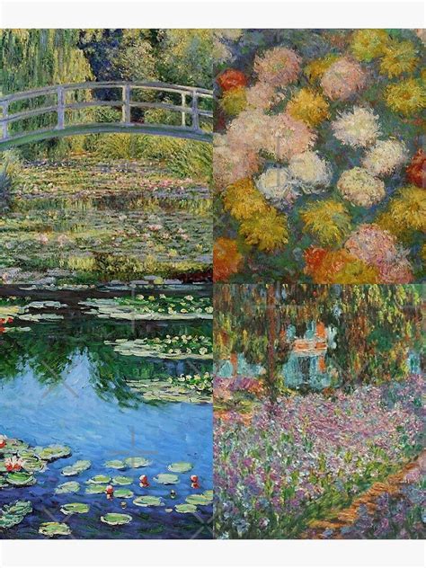 Póster «Collage de pinturas famosas de Claude Monet» de Bozebal | Redbubble