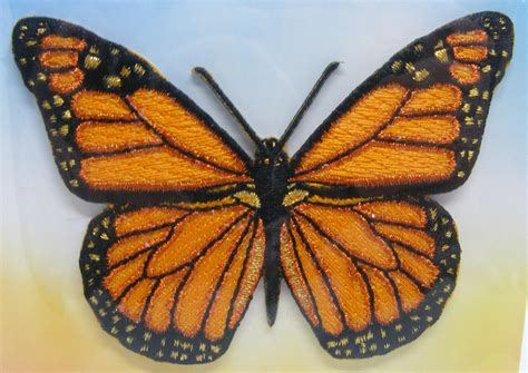 Little Critterz Embroidered Iron On Animal Patch Monarch Butterfly