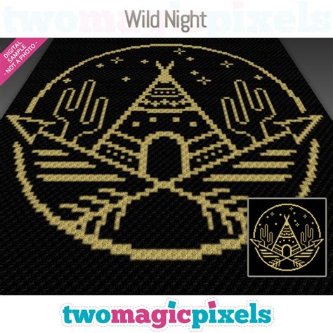 Wild Night Graph For Crochet C2c Mini C2c Sc Hdc Dc Etsy