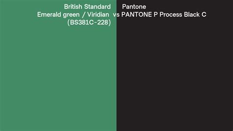 British Standard Emerald Green Viridian Bs381c 228 Vs Pantone P