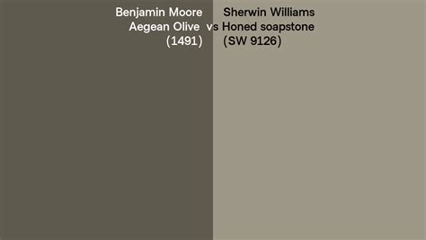 Benjamin Moore Aegean Olive Vs Sherwin Williams Honed Soapstone