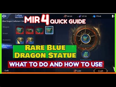 MIR4 Rare Blue Dragon Statue What To Do And How To Use The Rare Blue