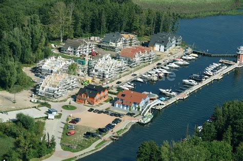 Luftaufnahme Plau Am See Yachthafen Mit Sportboot Anlegestellen Und