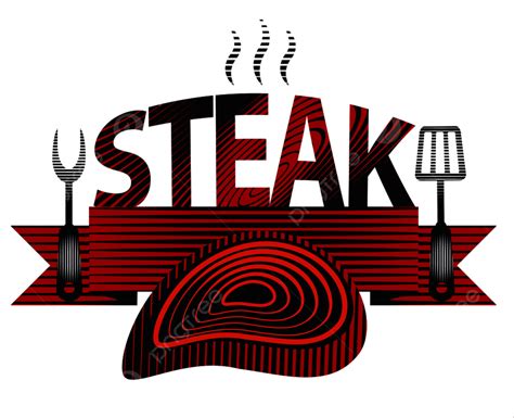 Gambar Ilustrasi Ukiran Tanda Dan Logo Steak Spanduk Etsa Elemen Png Dan Vektor Dengan