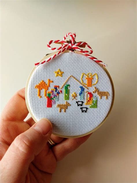 Tiny Nativity Cross Stitch Pattern Etsy Artofit