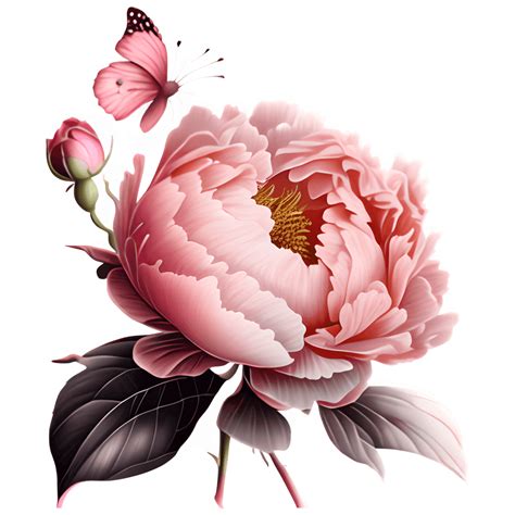 Beautiful Blush Pink And Rose Gold Peony Flower Creative Fabrica