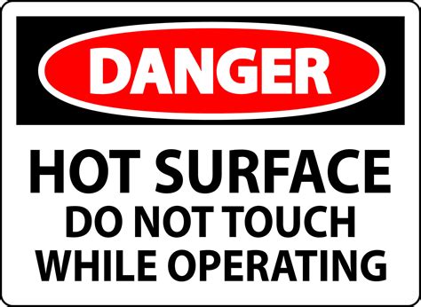 Danger Sign Hot Surface Do Not Touch While Operating Vector Art At Vecteezy