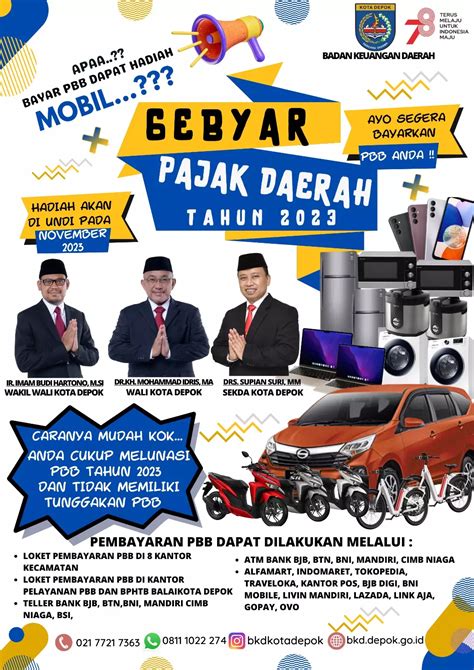 BKD Depok Gelar Undian Berhadiah Mobil Dan Motor