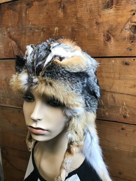 Grey Fox Fur Hat