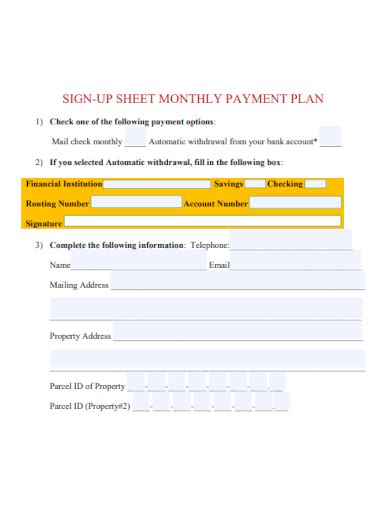 FREE 20+ Payment Plan Form Samples in PDF