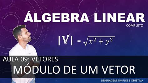 ÁLGEBRA LINEAR Aula 09 Vetores Módulo de um vetor YouTube