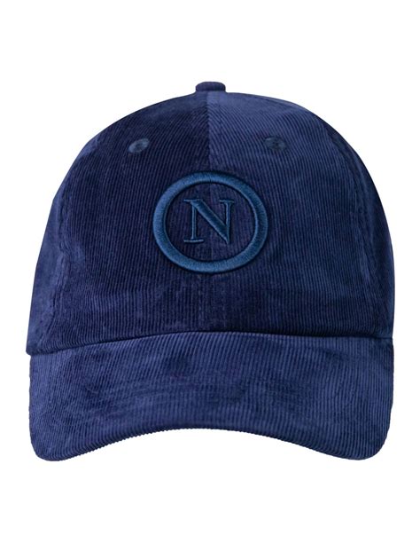 Cappello Baseball Blu In Velluto SSC Napoli Scudetto