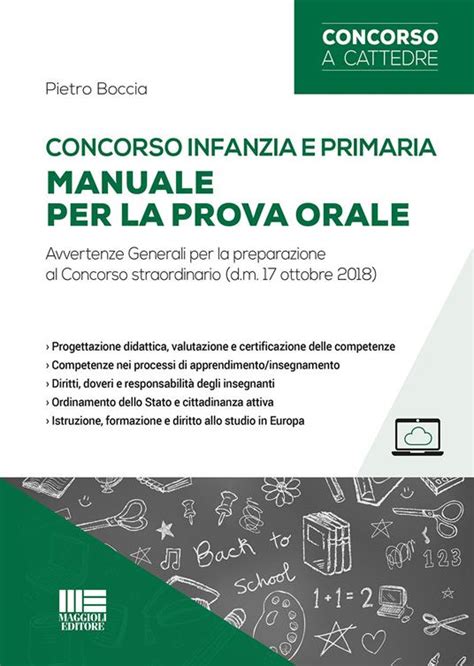 Concorso Infanzia E Primaria Manuale Per La Prova Orale Avvertenze