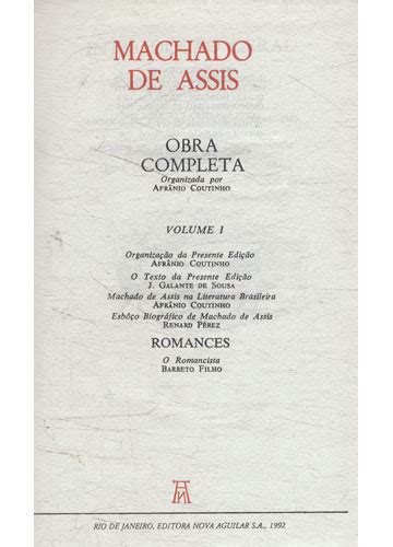 Sebo Do Messias Livro Machado De Assis Obra Completa Volumes