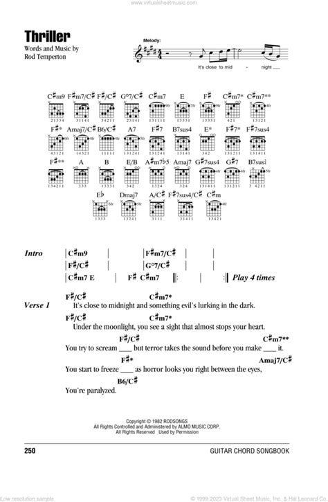 Jackson Thriller Sheet Music For Guitar Chords [pdf]