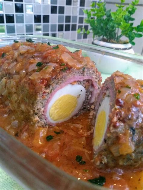 Rocambole de Carne Moída Recheado Receitas de Todos Brasil