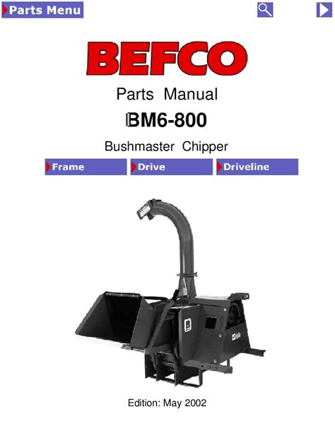 Bushmaster Chipper Bm6 800 Pdf Download Service Manual Repair Manual