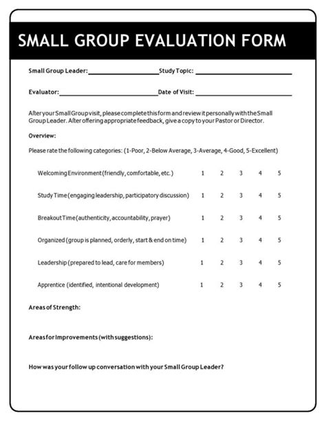 30 Free Peer Evaluation Forms Templates Printable Samples