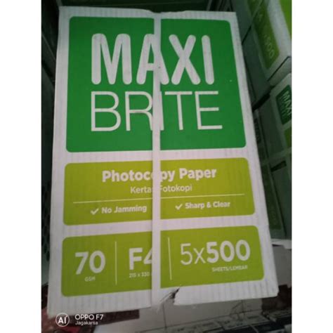 Jual Kertas Hvs F4 70 Gram Maxi Brite 1 Rim Shopee Indonesia