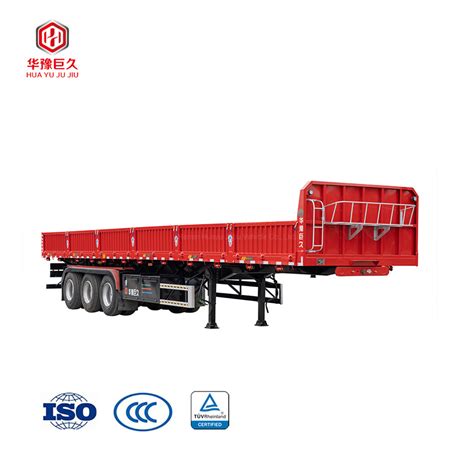 3 Axles Cargo Dropside Side Tipper Dry Bulk Transportation Semitrailer