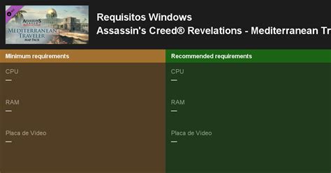 Assassin S Creed® Revelations Mediterranean Traveler Map Pack Requisitos Mínimos E