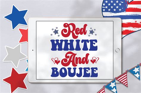 Red White And Boujee Svg Graphic By Selinab157 Creative Fabrica