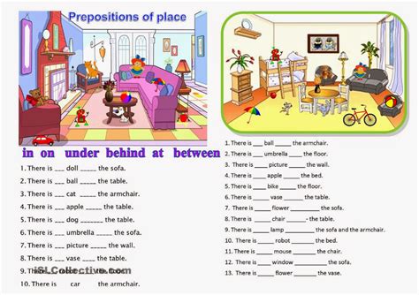 Preposiciones De Lugar En Ingles Para Ninos Ejercicios Varios Ninos Images