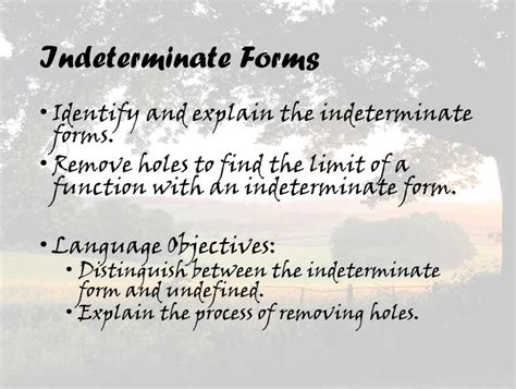 Indeterminate Forms - I