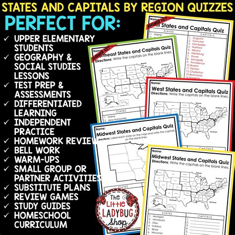 states and capitals quiz printable 8
