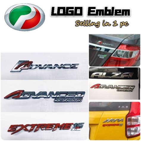 Premium Perodua Logo Emblem Extreme Advance Advanced Version Myvi