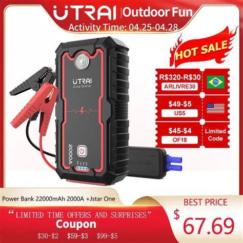 UTRAI Power Bank 22000mAh 2000A Starthilfe Tragbare Ladegerät Auto