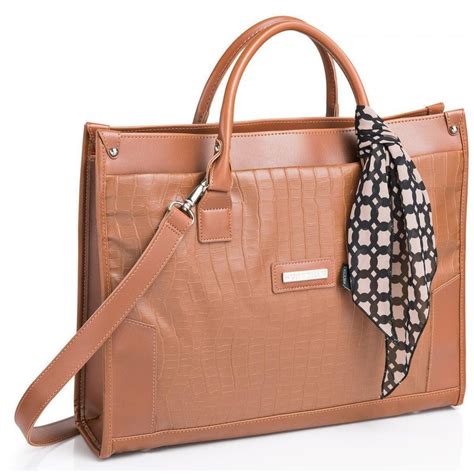 Bolsa Pasta Executiva Croco Para Notebook 156 Viccina Feminina Caramelo Netshoes