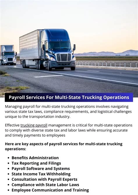 Ppt Payroll Services For Multi State Trucking Operations Powerpoint