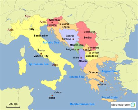 Maps Of Southern Europe | Coastal Map World