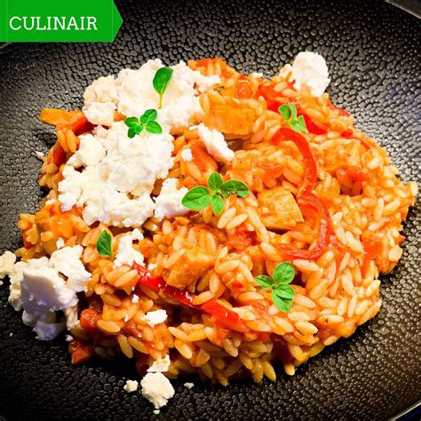 Orzo Met Pittige Tomaten Paprikasaus Tonijn En Feta Vinissima