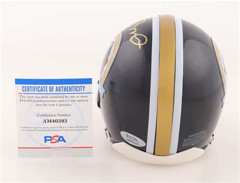 Joe Montana Signed Hall Of Fame Logo Mini Helmet Psa Pristine Auction