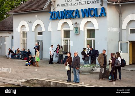 Wait Zdunska Wola Poland Passengers At The Station Pkp Stock Photo