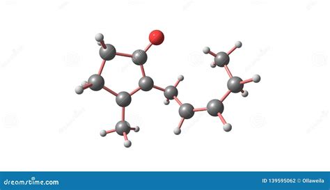 Methyl Jasmonate Plant Stress Signal Molecule Skeletal Formula Vector