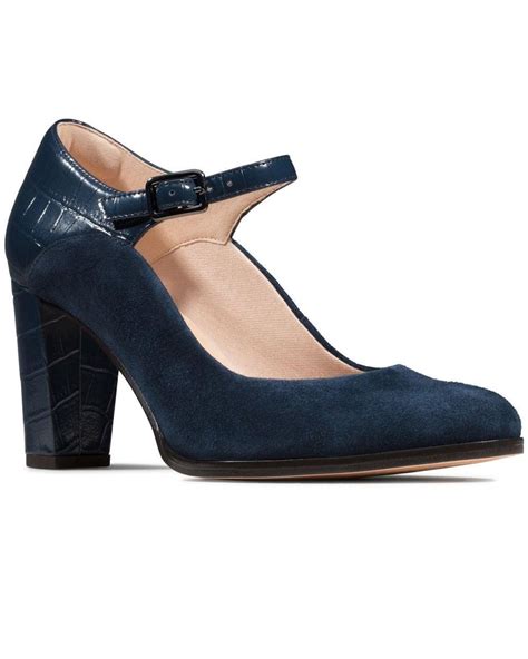 Clarks Kaylin Alba Womens Mary Jane Court Shoes In Blue Lyst Canada