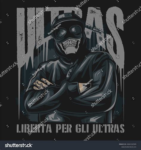 Football Hooligan Soccer Supporter Ultras Hand Stock Vector Royalty